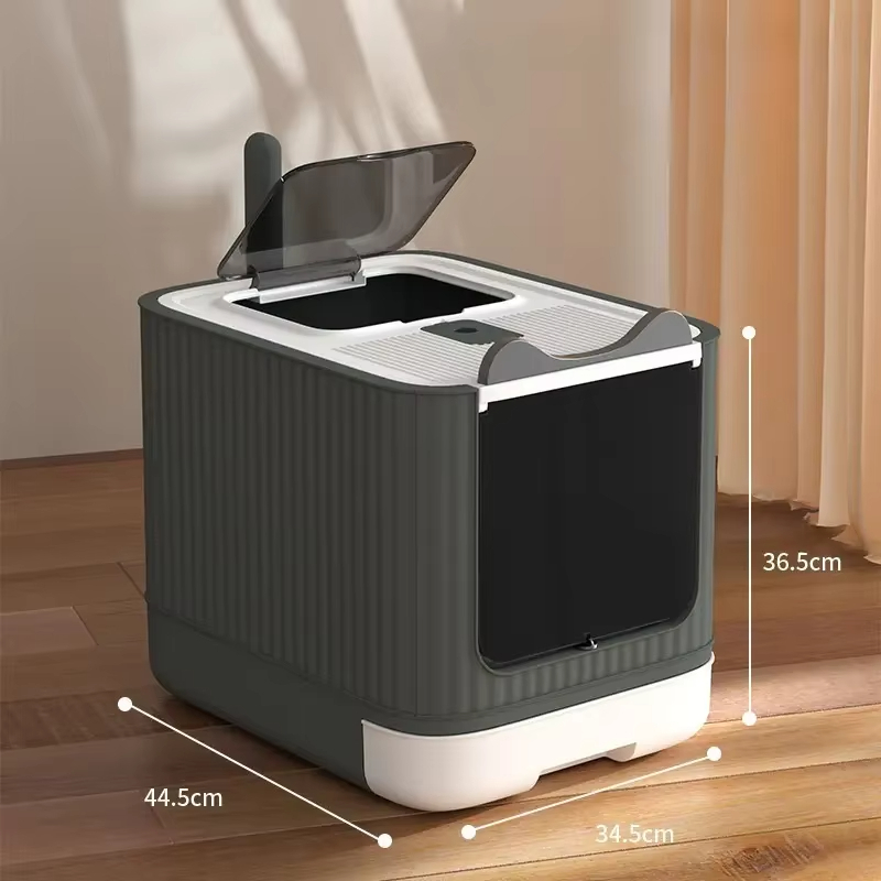 White-hot sale Plastic Cat Litter Box Enclosure Cat Litter Box Deodorant Cats Toilet 1