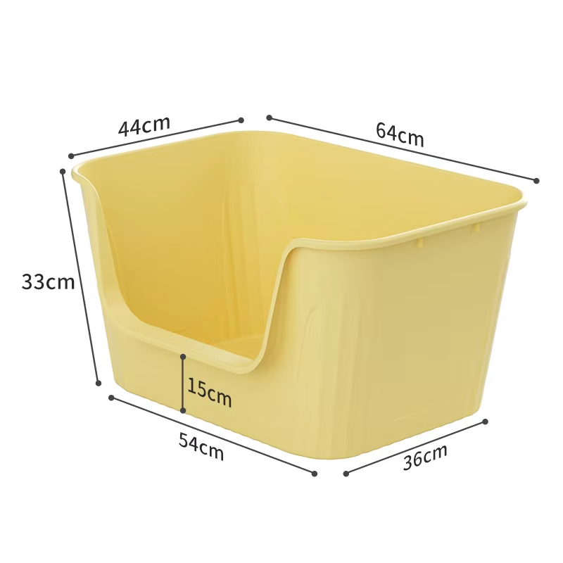 Yellow-Pet Products Pet Cleaning Closed Plastic PP Material Cat Toilet box 1