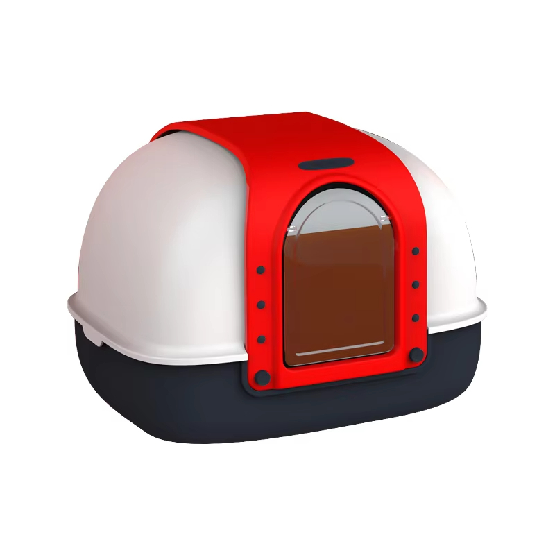 Red-Modern Removable Fashionable Cleaning Large Suppliers Easy Clean Cat Litter Box 1