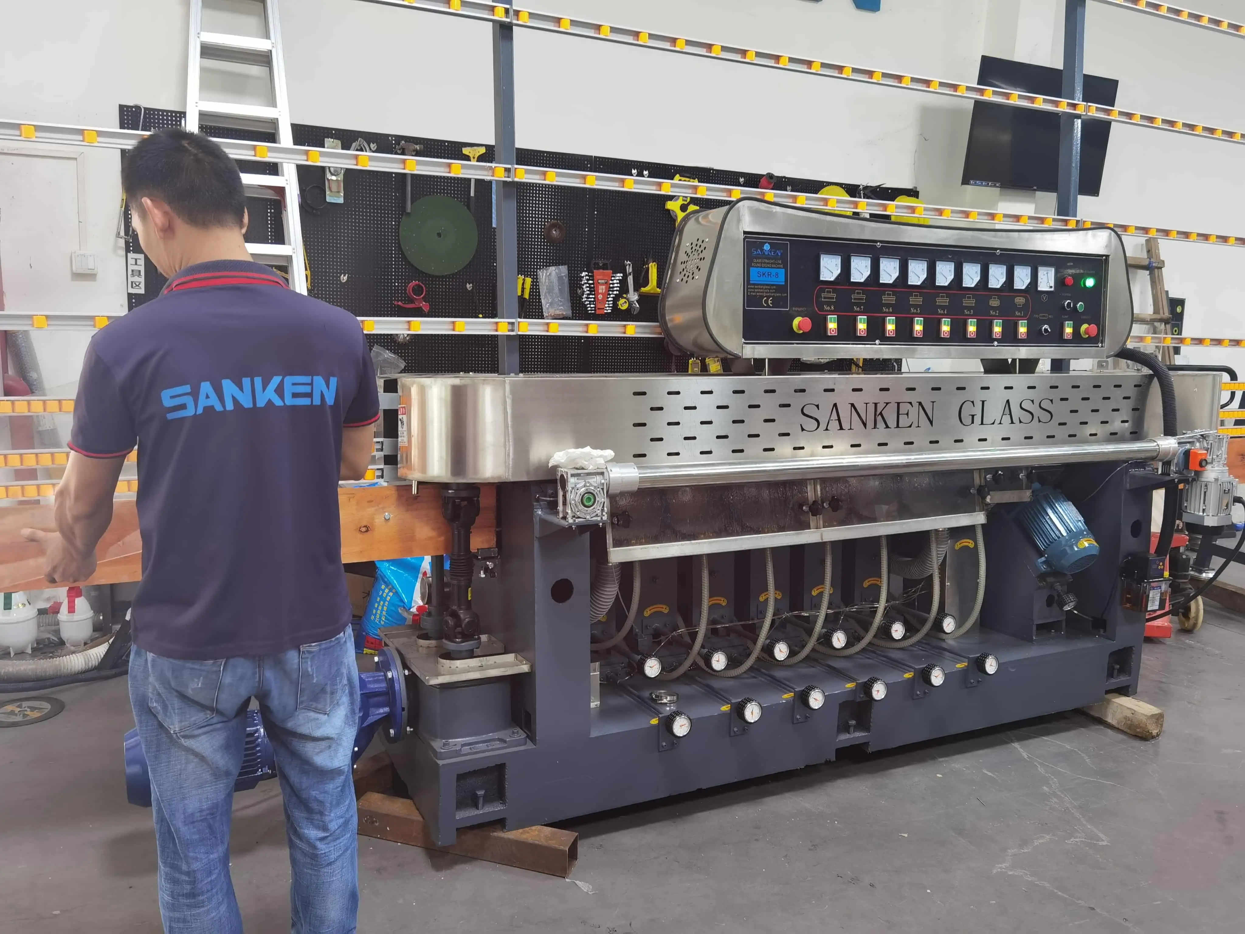 ماكينة قص حواف الزجاج المستقيمة الدائرية1 1