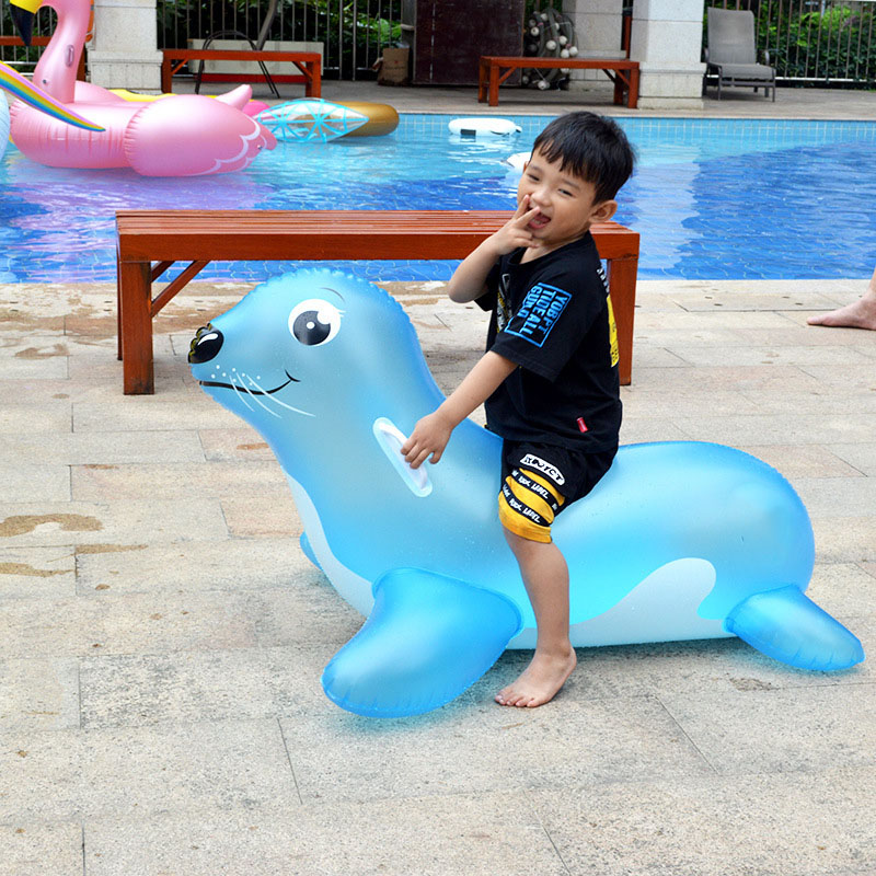 Großes aufblasbares Aufsitz-Wasserspielzeug, Seelöwe, Schwimmfloß für den Sommer, für die Sicherheit von Kindern, für Strandpartys 6