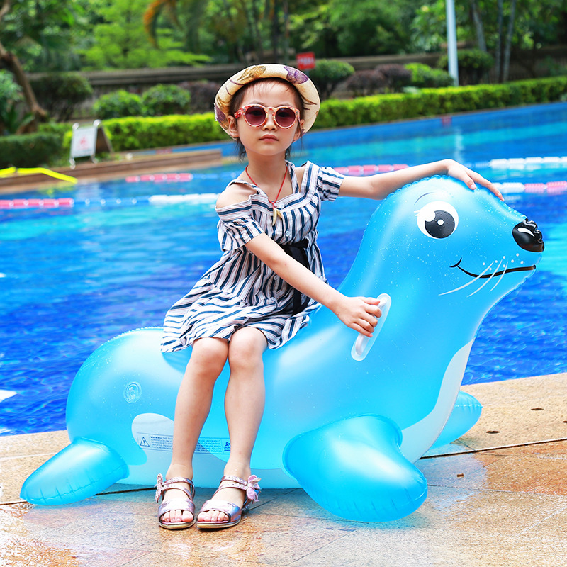 Großes aufblasbares Aufsitz-Wasserspielzeug, Seelöwe, Schwimmfloß für den Sommer, für die Sicherheit von Kindern, für Strandpartys 4