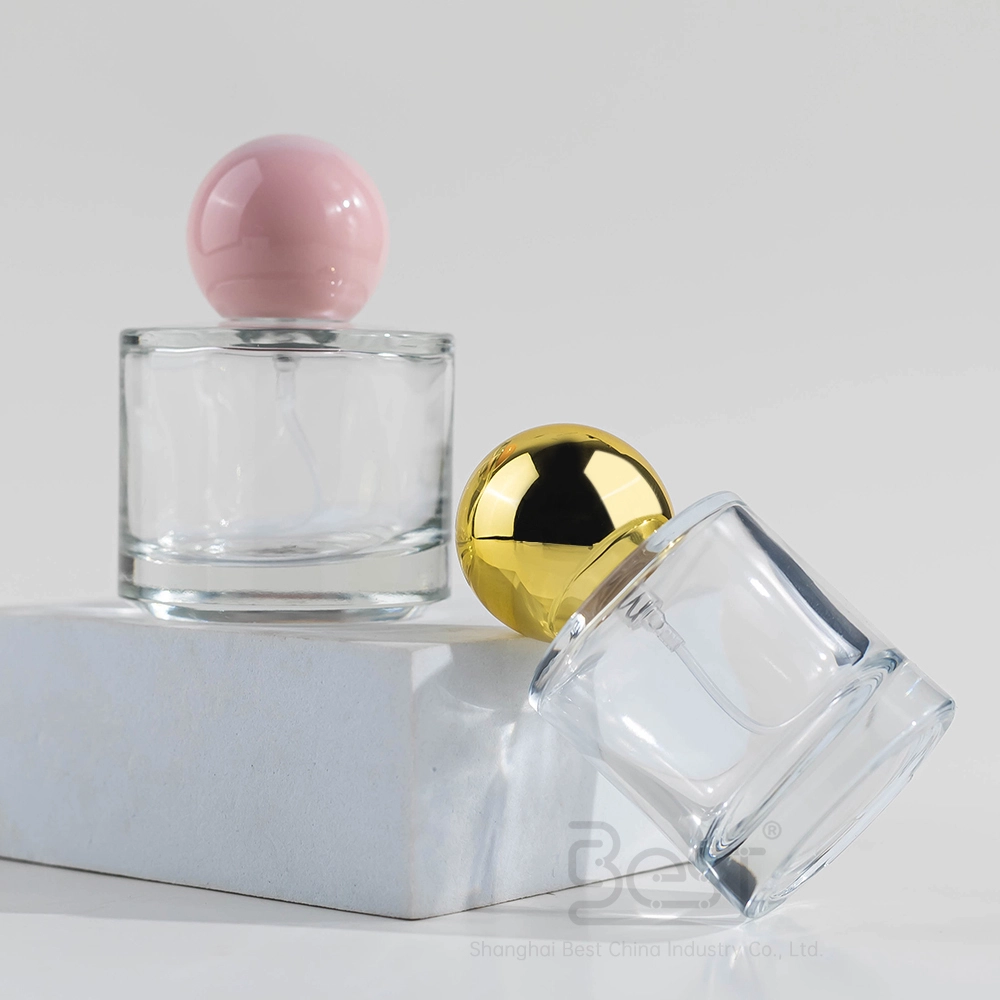 Custom Luxury Cylindrical Empty Parfume Packaging Glass Spray Perfume Bottles 30ml 50ml BEST-23313 1