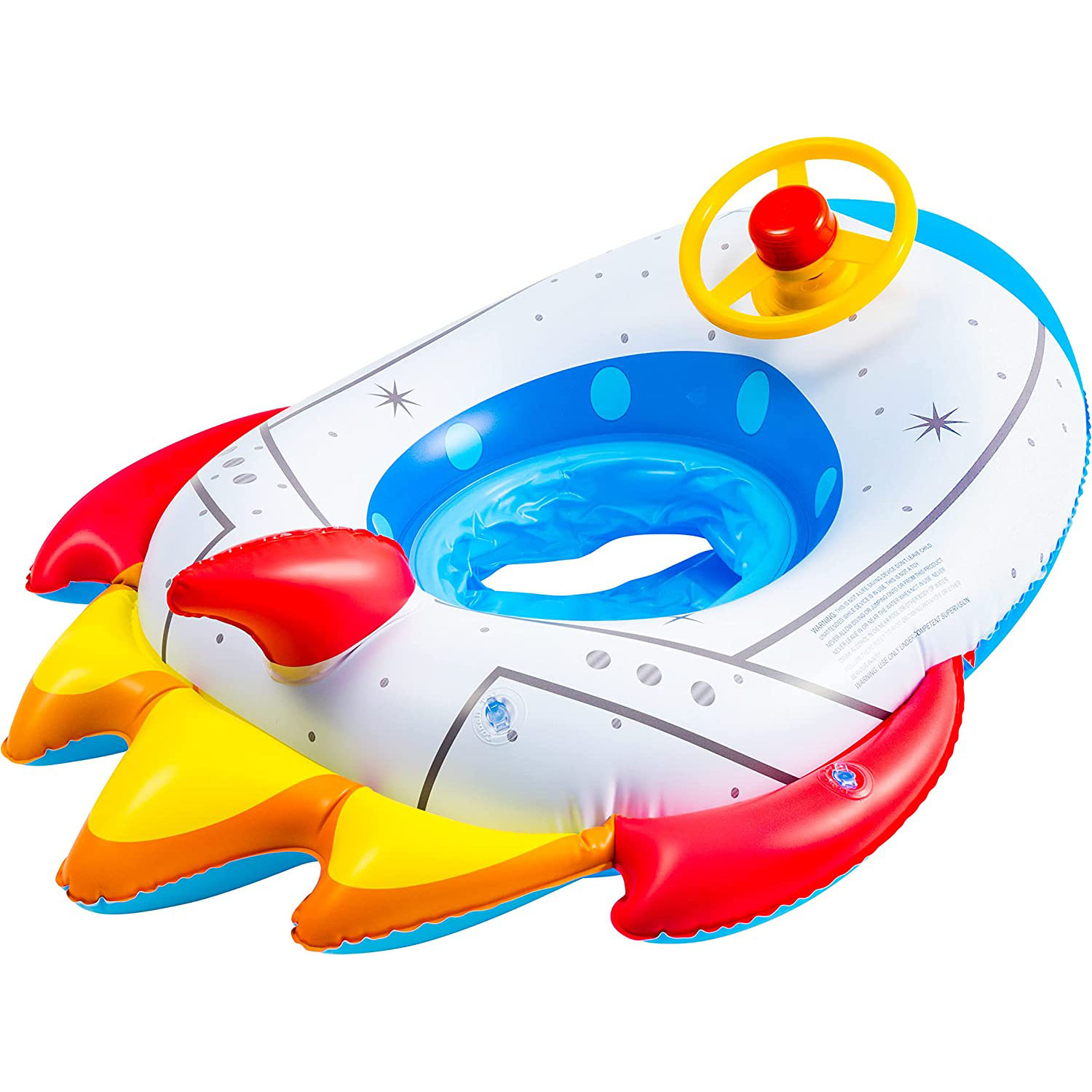 Aufblasbares Raumschiff Baby Kinder Kleinkind Säugling Schwimmsitz Boot Pool Ring 1