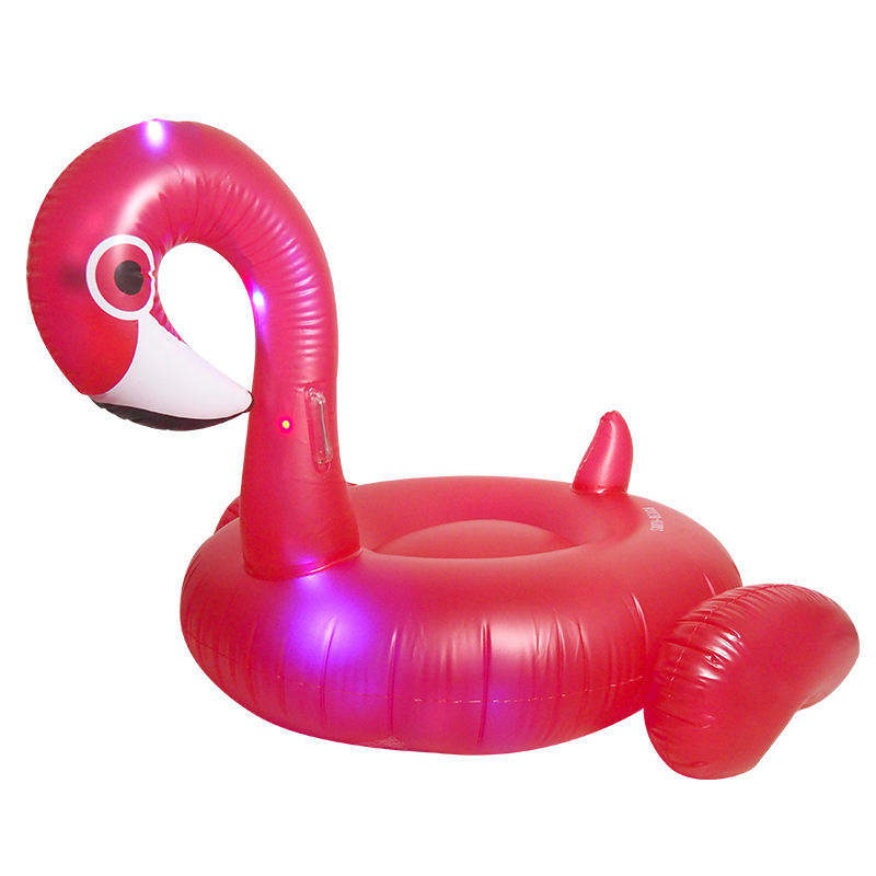 Galleggiante gonfiabile per piscina a forma di cigno, con LED rossi all'interno, per feste in piscina 1