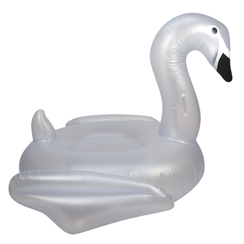 Gonfiabile a forma di cigno bianco con LED all'interno della piscina, per feste in acqua 2