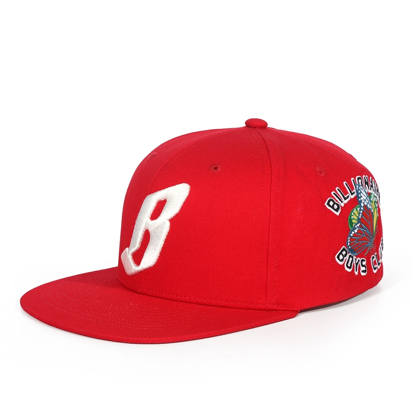 Gorra de béisbol de seis paneles con bordado B no estructurado 100% algodón 1