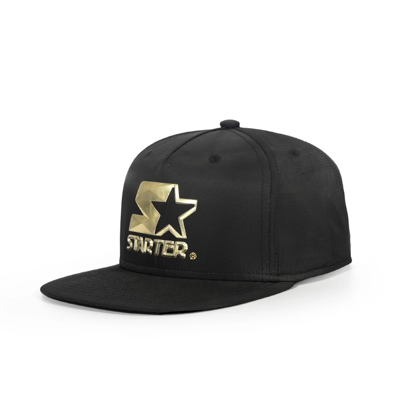 5-панельная кепка Snapback с плоскими козырьками и глянцевым логотипом из ТПУ 1