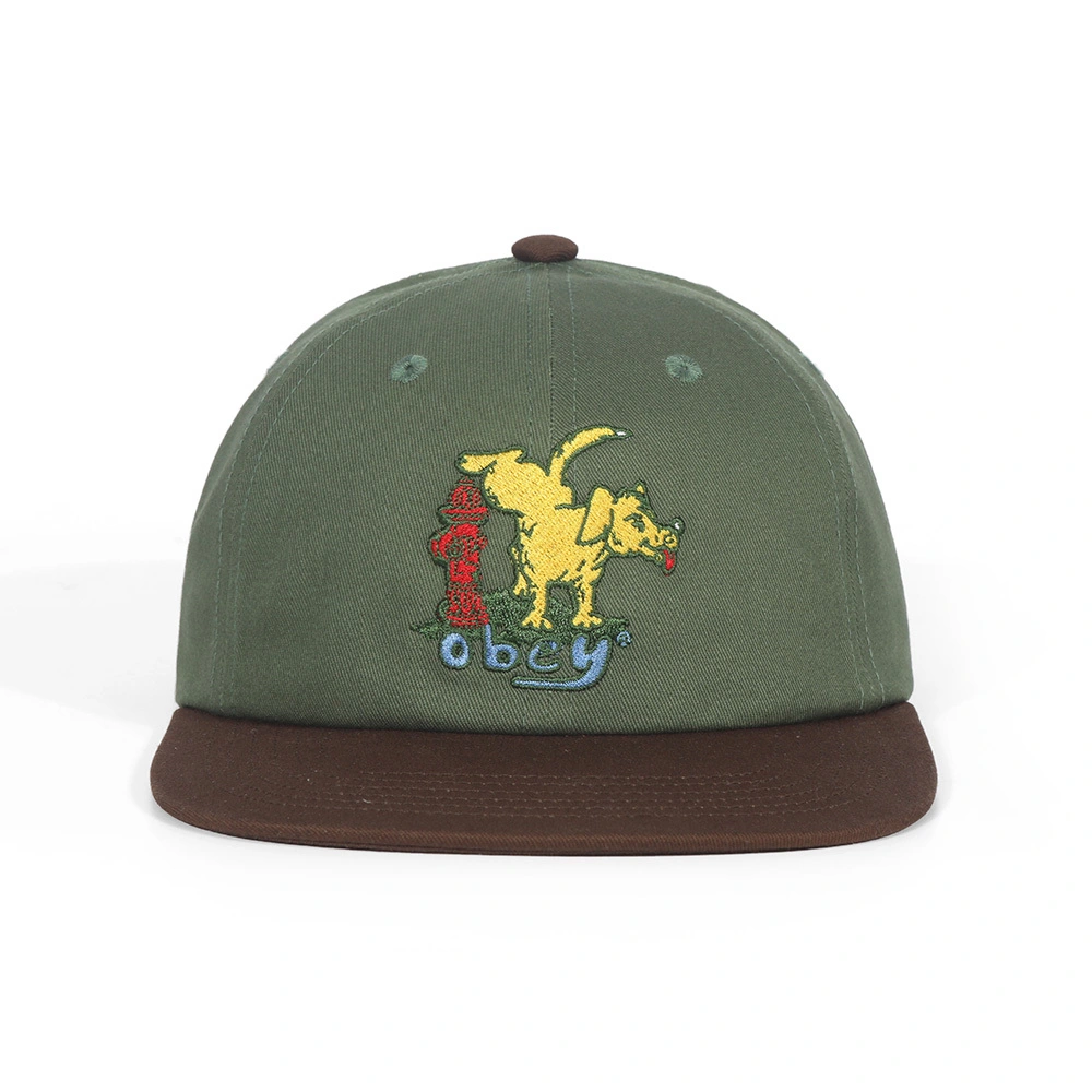 two-tone Corridor Low Profile 6 Panel Dark Green Embroidery Snapback Hat 1