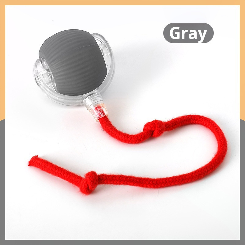 Grey- 2024 New Automatic Cat Toy Ball USB Charger Electric Smart Dog Ball 1