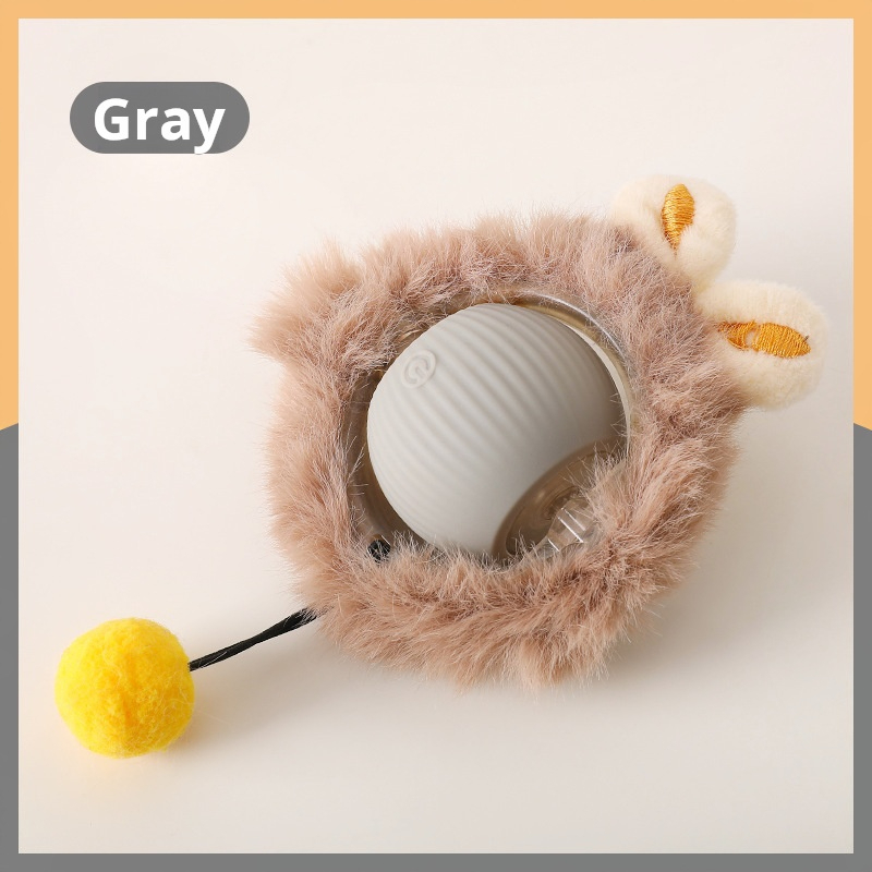 Slimme kittenbal Grijs-nieuwste stijl Bijtvaste automatische teaserbal Kattenspeelgoedbal 1