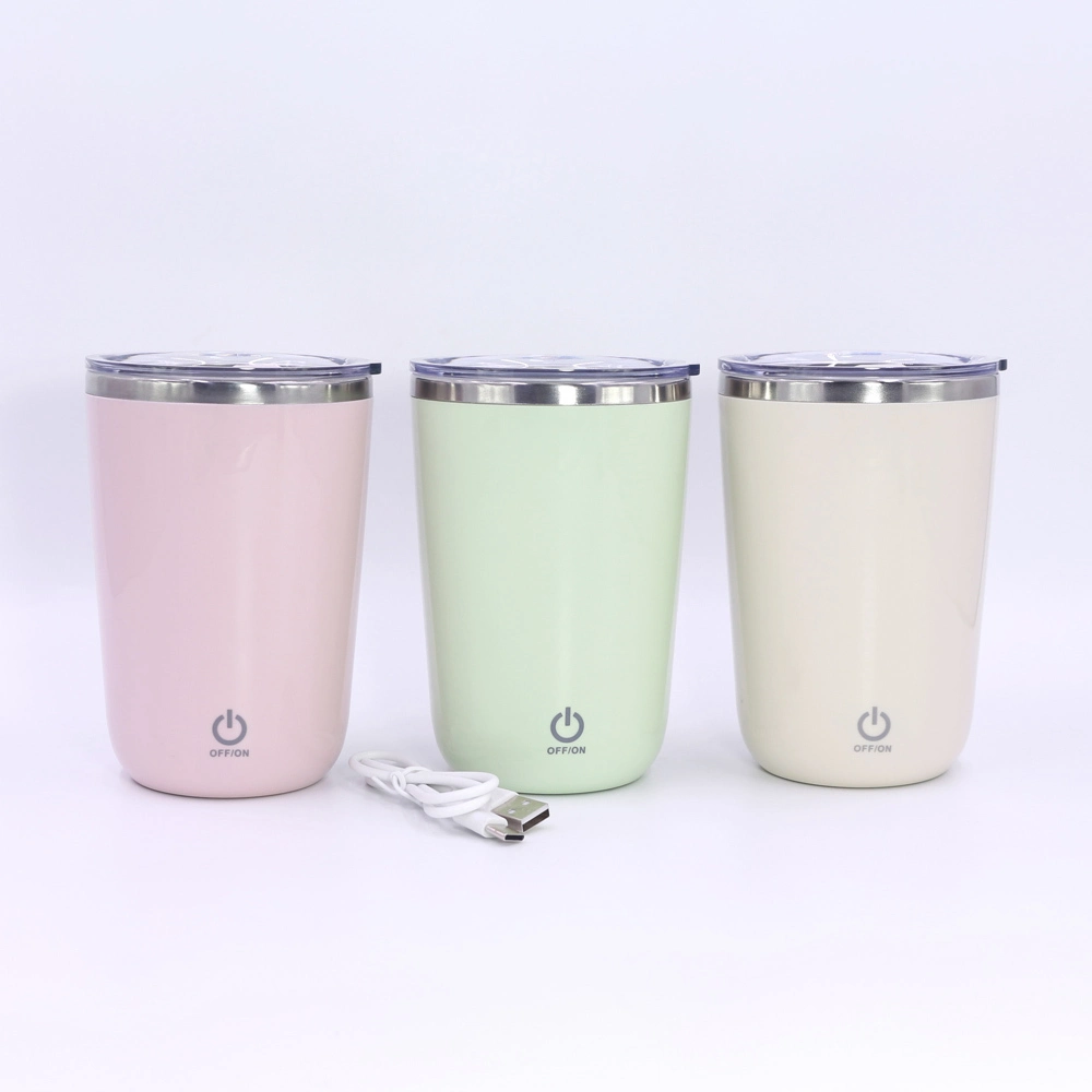 Kubek proteinowy w proszku o pojemności 350 ml, elektryczny, automatyczny, mieszający, ładowany przez USB, z pokrywką 1