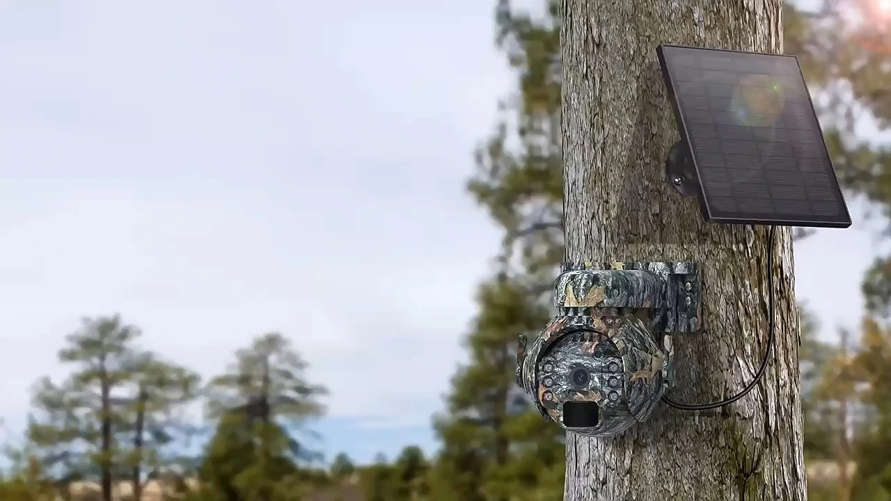 Wireless Camouflage Solar Hunting Camera Mini Size 4G 1
