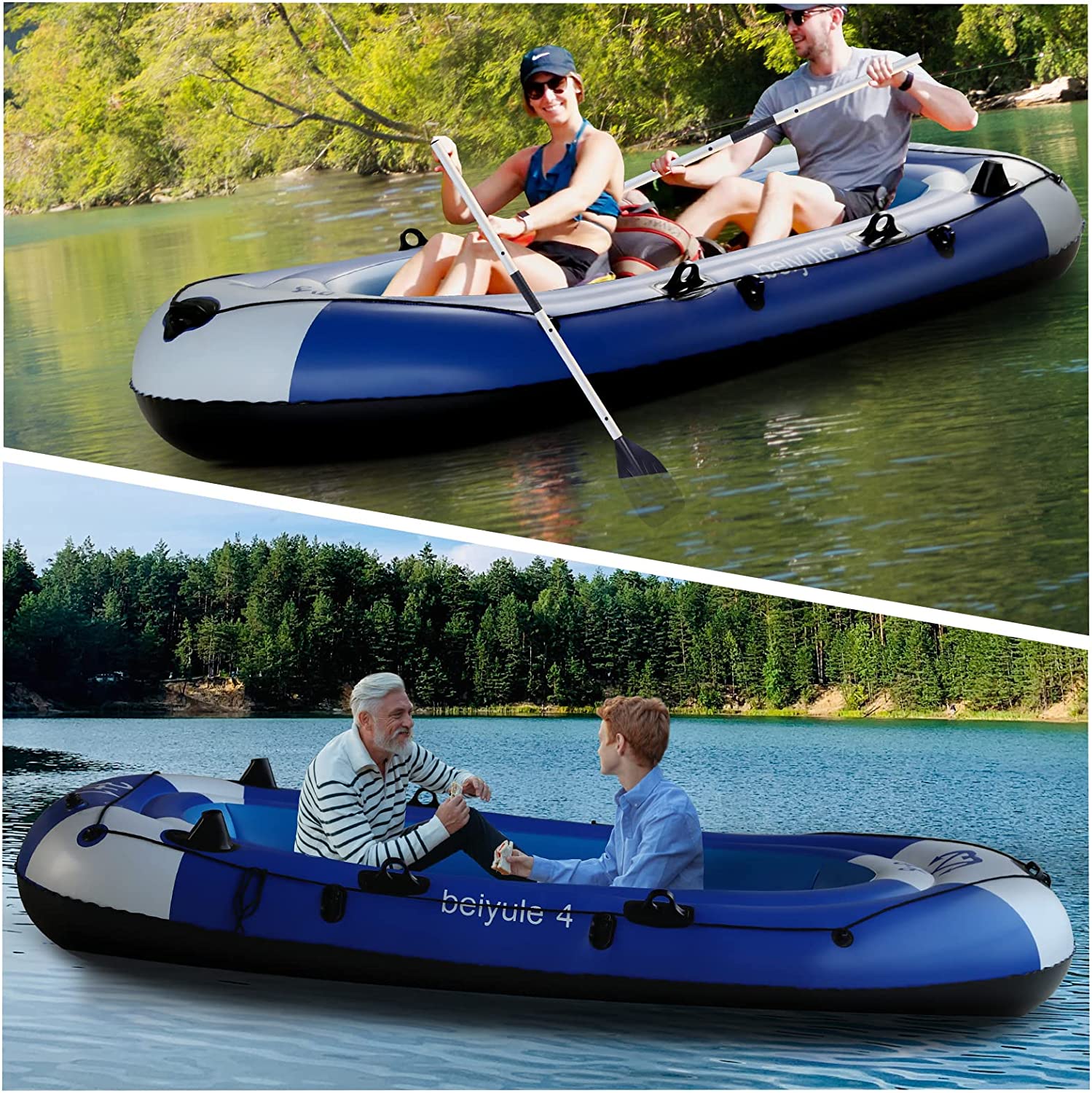 Bateau de pêche gonflable en PVC robuste pour sports nautiques 7