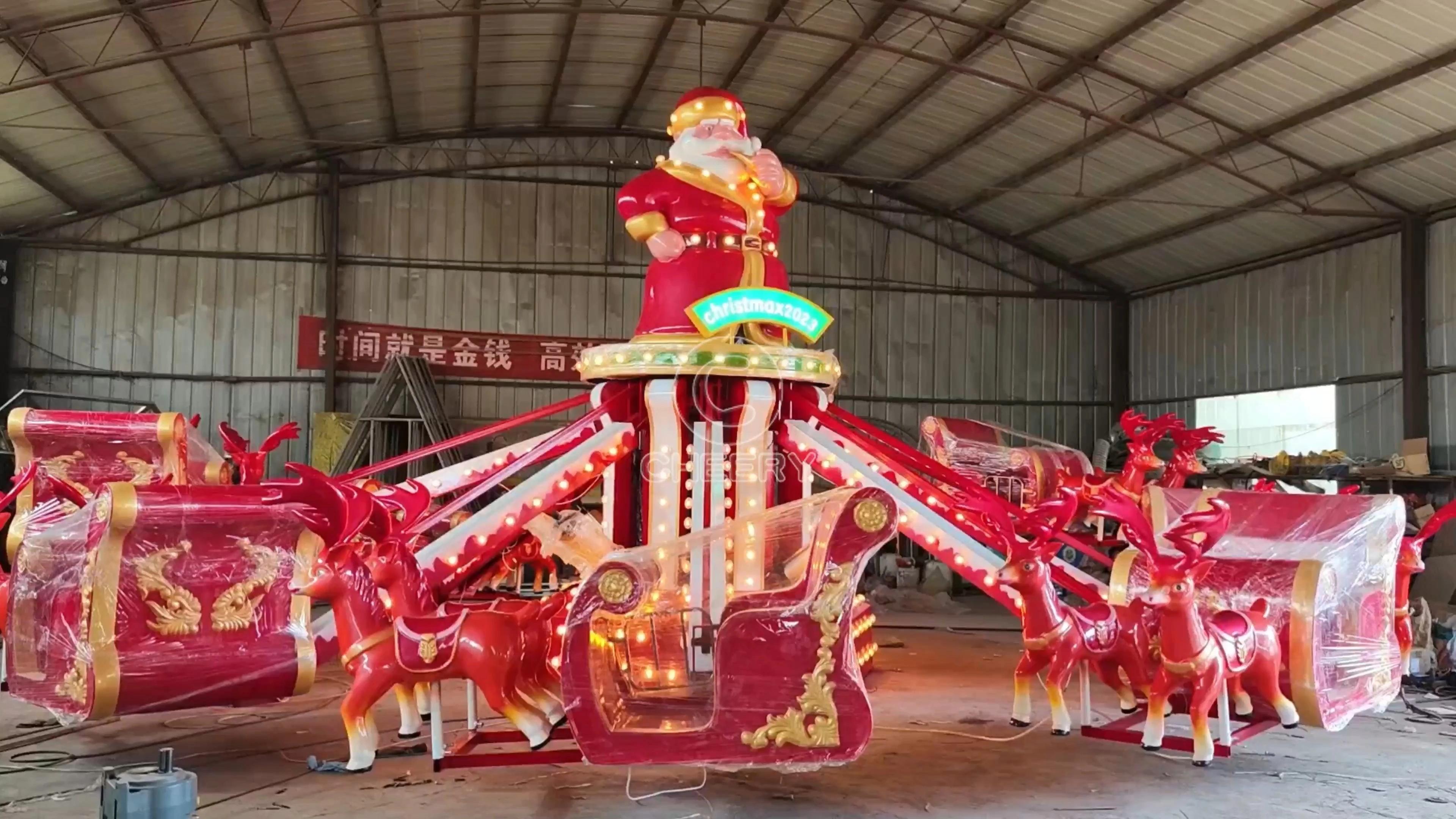 Entertainment Santa Claus Self Control Plane Amusement Ride - Cheery Amusement 1