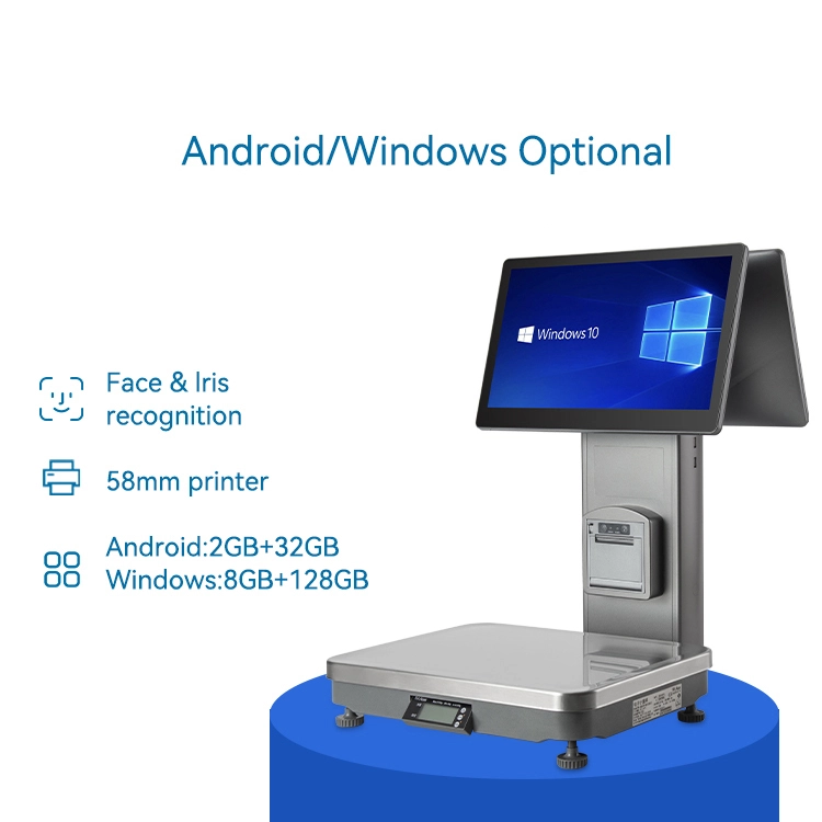 High quality pos system touch screen scale cash register weighing scale for retail market Inteligente electronique escala 1