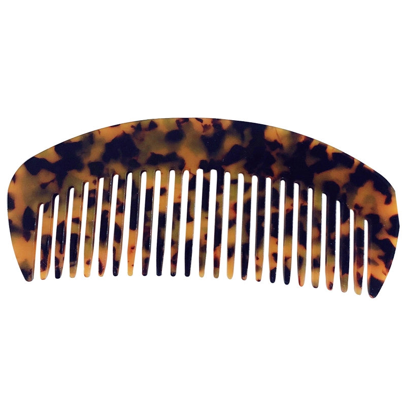 Wholesale Customized Logo Korean Style Eco Cellulose Acetate Hair Comb for Women with Wide Tooth Hair 1
