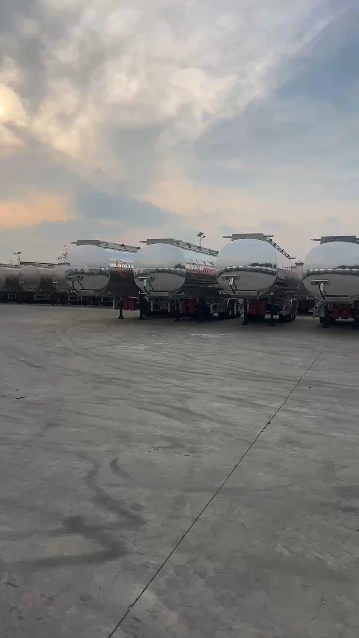 KDZG 45000L miroir en alliage d'aluminium poli matériel camion-remorque de réservoir de transport d'huile 1