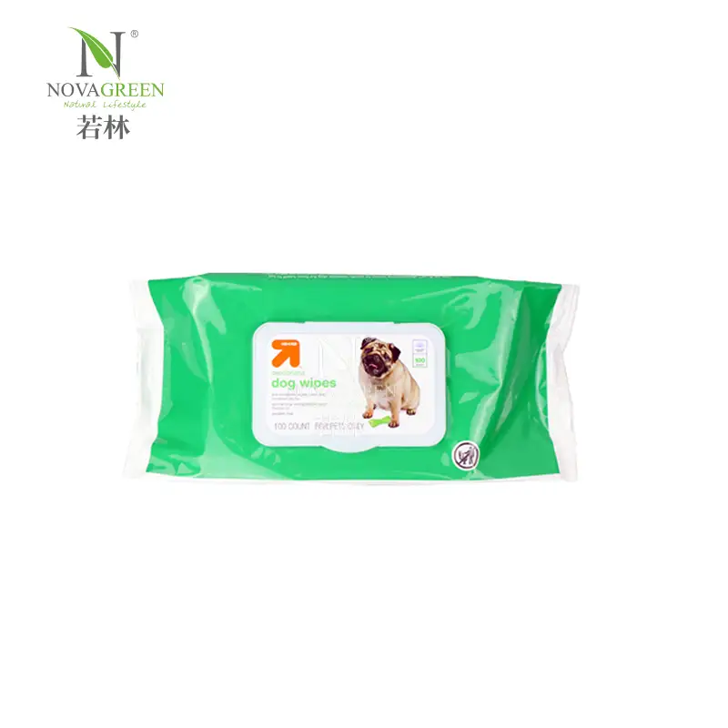 犬用グルーミングワイプ - 洗浄と消臭用の犬用ワイプ 100 枚 - 、犬用低刺激性ペットワイプ、子犬用ワイプ - 足、お尻、& ボディ用のクイックバス犬用ワイプ - 無香料 1