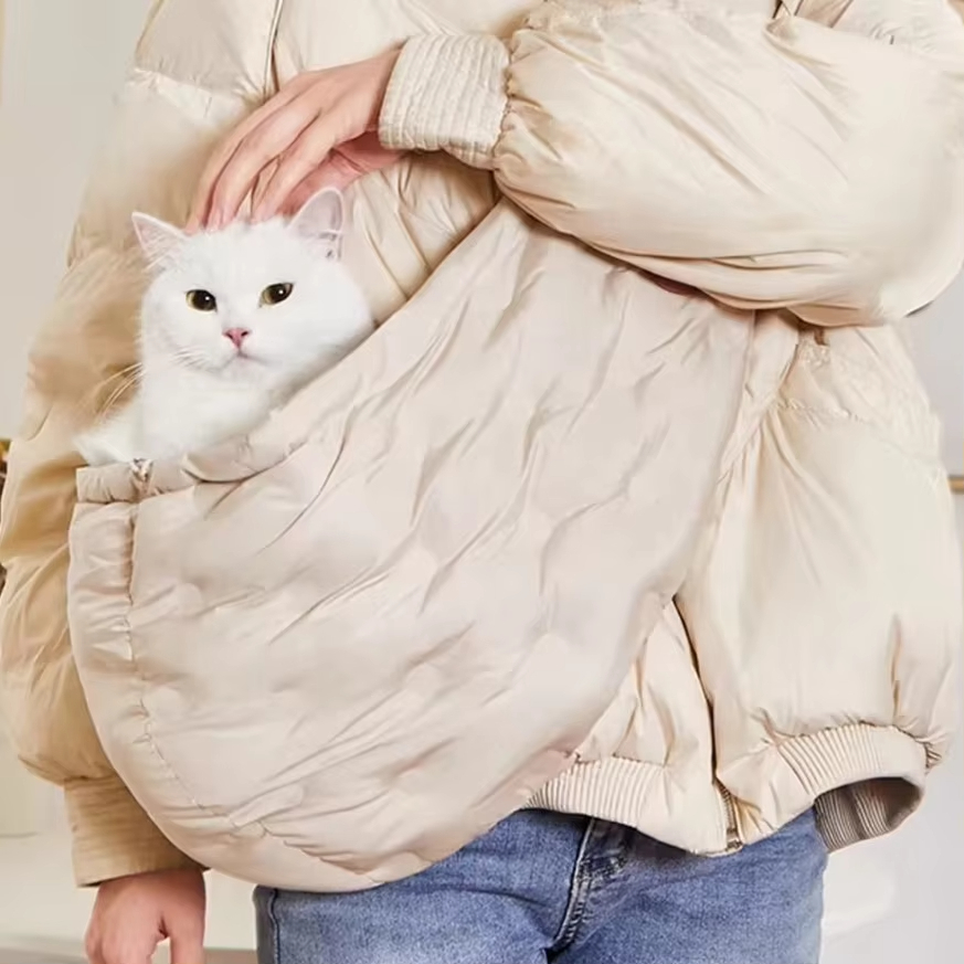 Wit-nieuw ontwerp op maat gemaakte huisdier draagbare sling bag buitenshuis puppy draagtas 1