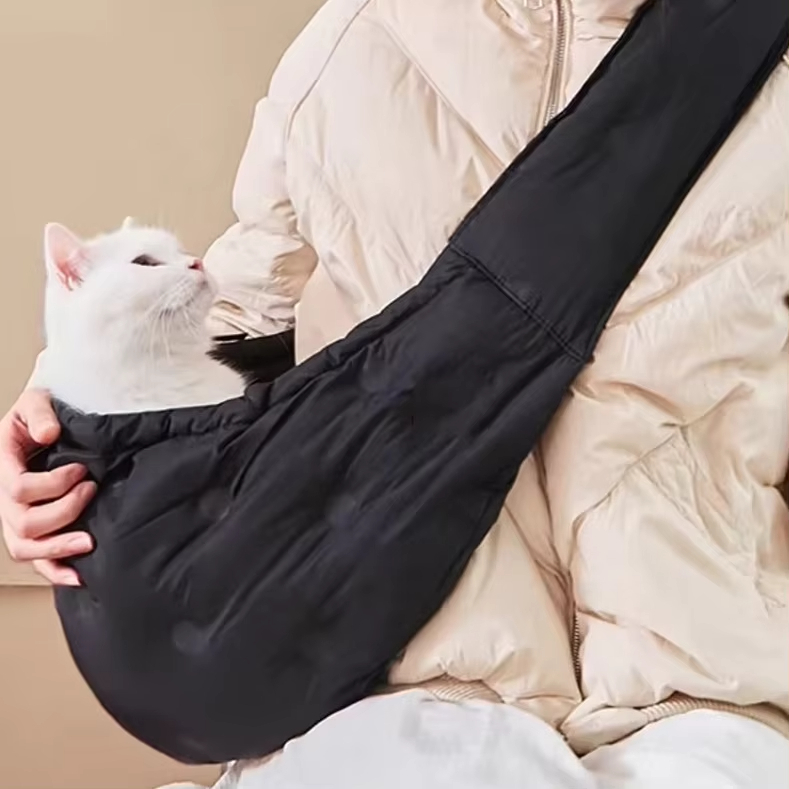 Black-Factory wholesale portable travel pet crossbody bag with pet carrier for small dog and cat 1