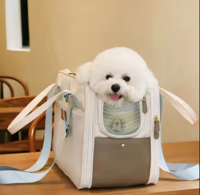 Blue-Top quality Custom Pet Bag Luxury Pet Carrier Travel Puppy Carrier Bag Cat 1