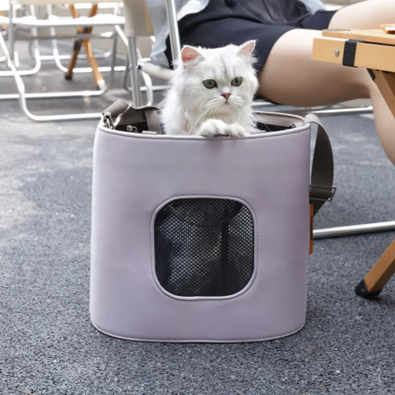 Purple-Factory suministro directo Mochila elegante para mascotas Mochila portátil para exteriores para mascotas Salidas sin esfuerzo con su mascota 1