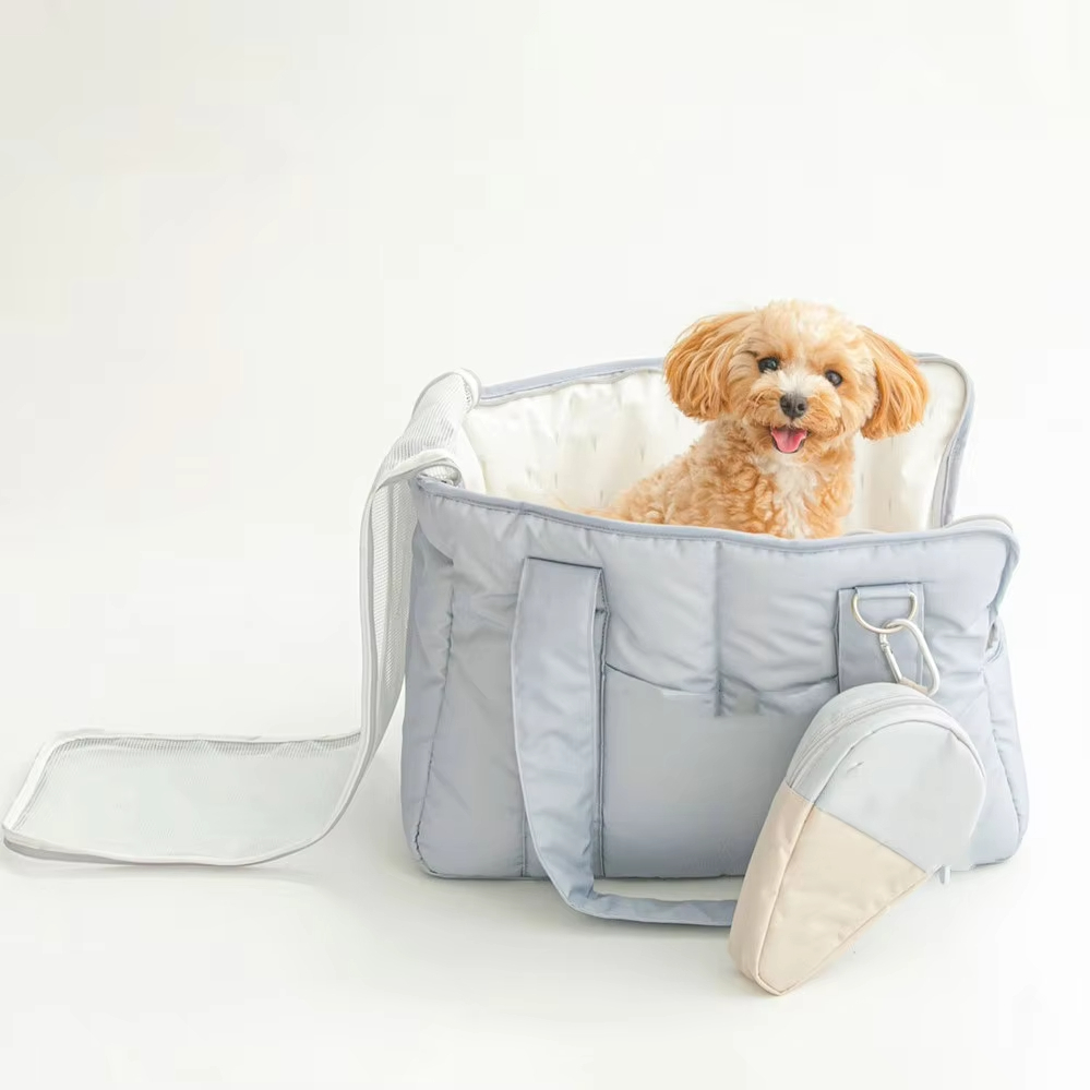 Blue-Custom pet Quilted Mini Puffer Tote Bag Lightweight Fashion pet Nylon Puffy Shoulder Crossbody Sling Bag 1
