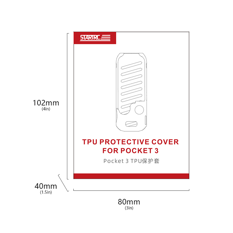 STARTRC Anti-Scratch TPU Protective Cover for DJI Pocket 3(Black) 6