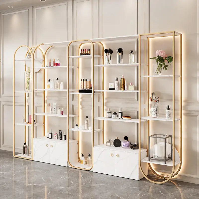 Retail Counter with Display Case Marble Cosmetic Showcases by LUXE Showcases 3