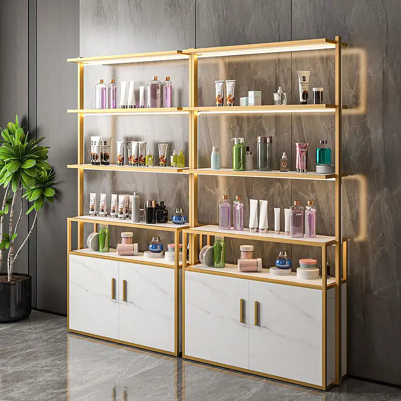 Retail Counter with Display Case Marble Cosmetic Showcases by LUXE Showcases 5