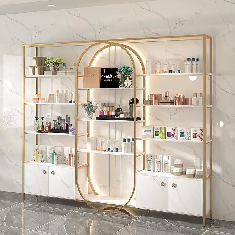 Retail Counter with Display Case Marble Cosmetic Showcases by LUXE Showcases 2