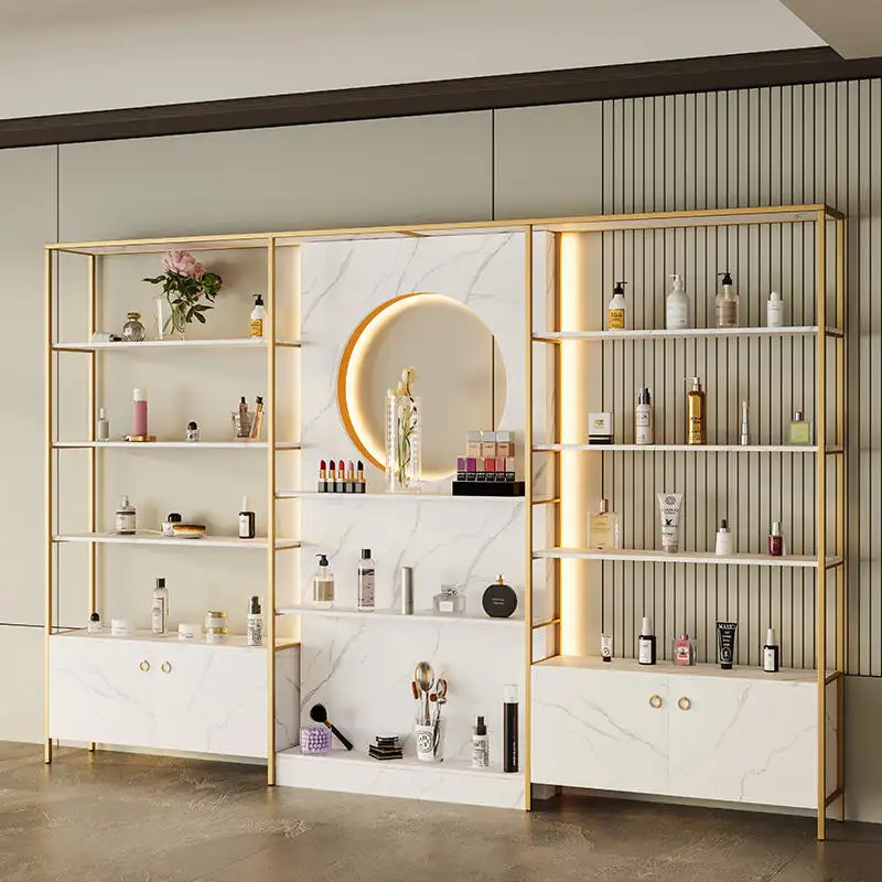 Retail Counter with Display Case Marble Cosmetic Showcases by LUXE Showcases 4