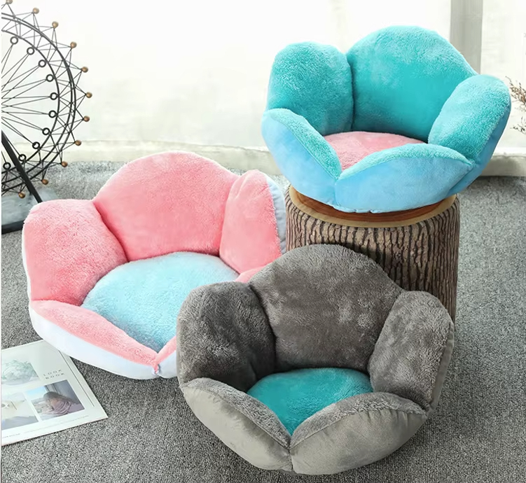 Blue-Hot sale Flower Shape Designer Cat Dog Luxury Bed Cave Cute Flower bed 1