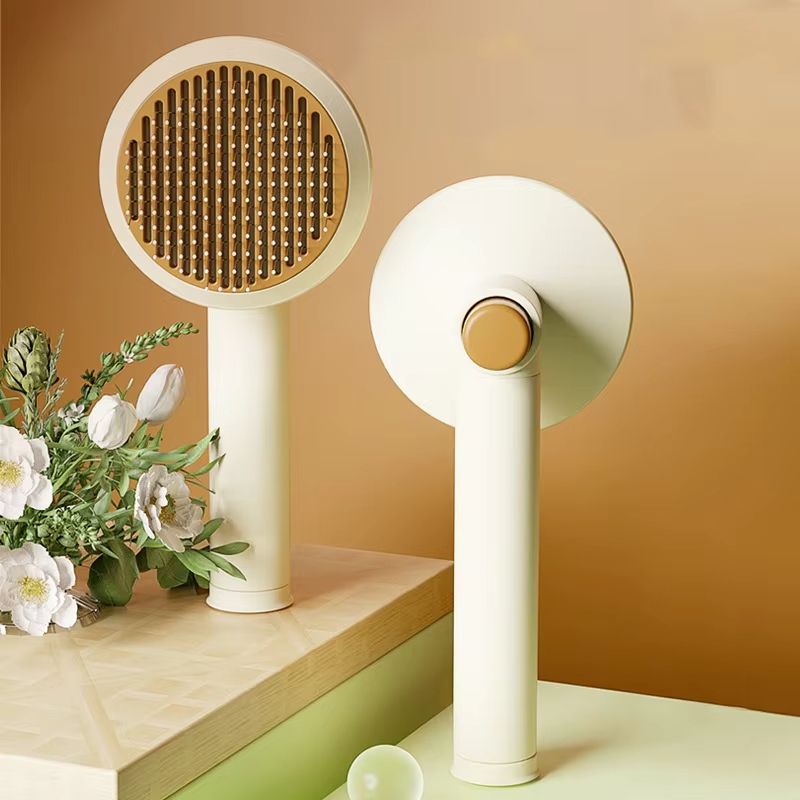 Beige-Fabriek Groothandel Huisdierhaar Reinigingskam Kattenkam Kleverige haarverwijderaar 2-in-1 Verwijderingsborstel Massagekam 1