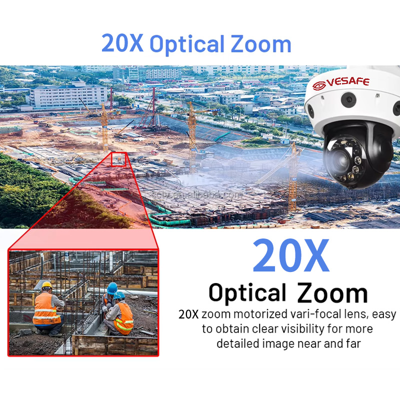 Zoom Dome 30MP Ptz 5 Objectif POE Caméra IP CCTV de sécurité 5