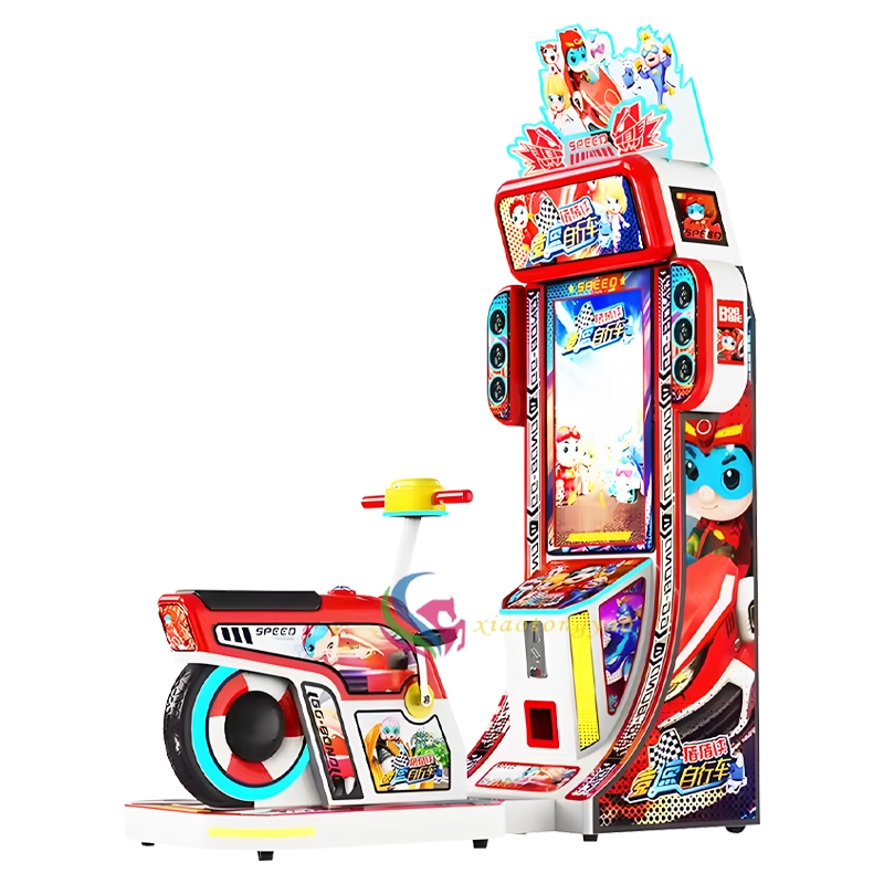 Machine de jeu vidéo de vélo pour enfants, divertissement d'intérieur, jeu d'arcade de vélo 1