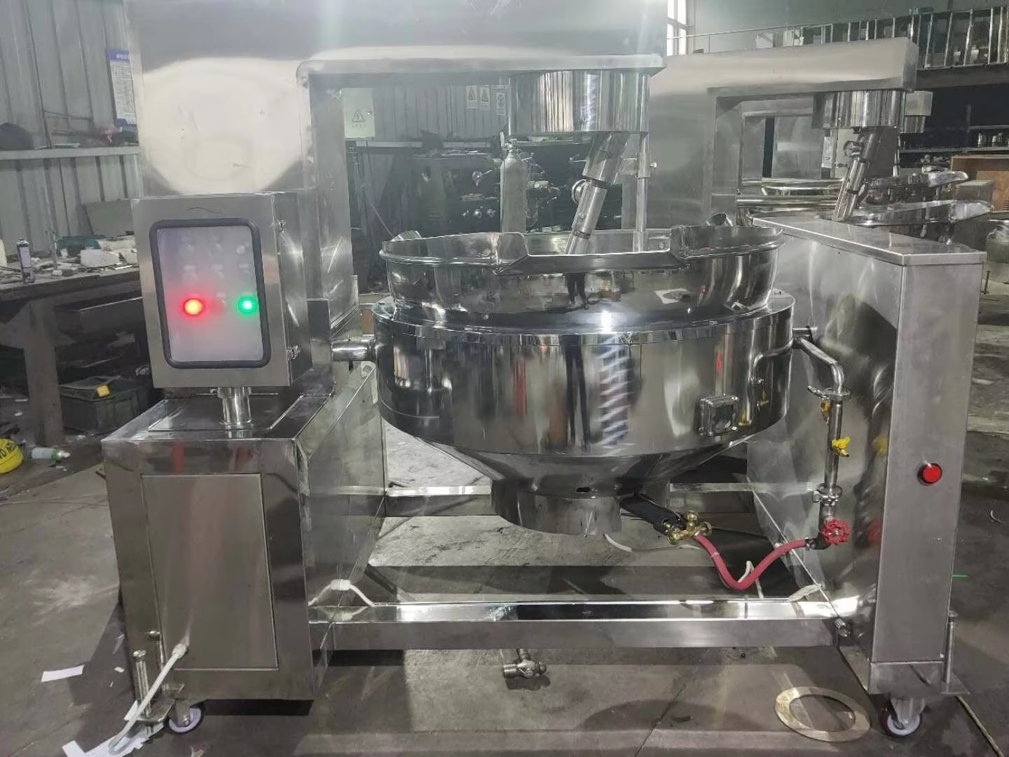 Machine de cuisson industrielle flambant neuf 50L-600L, vapeur/gaz/électrique, traitement de la viande/du riz, boulangeries, moulins à farine, magasins d'alimentation 4