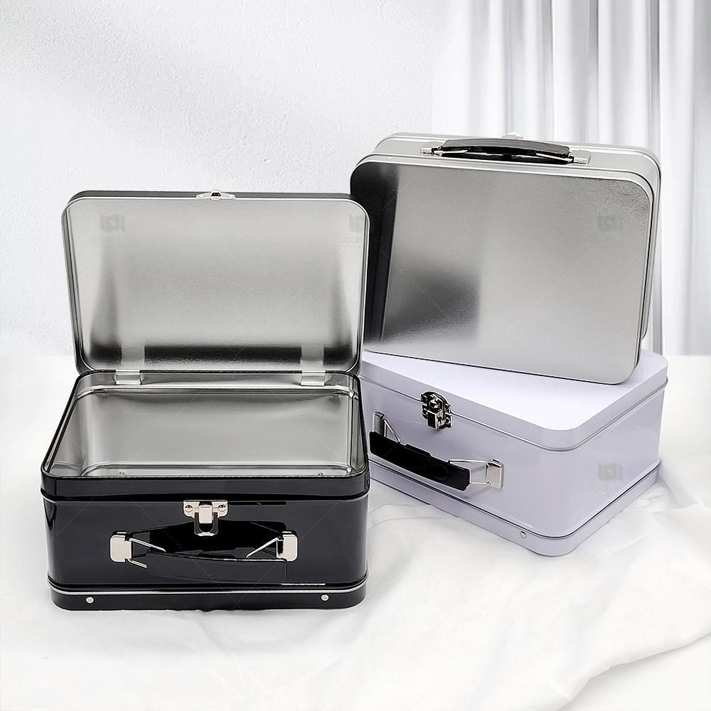 OEM Custom Logo Rechteck Lebensmittelqualität Keks Geschenkdose Verpackung Metall Süßigkeiten Schokolade Blechdose mit Schloss 1