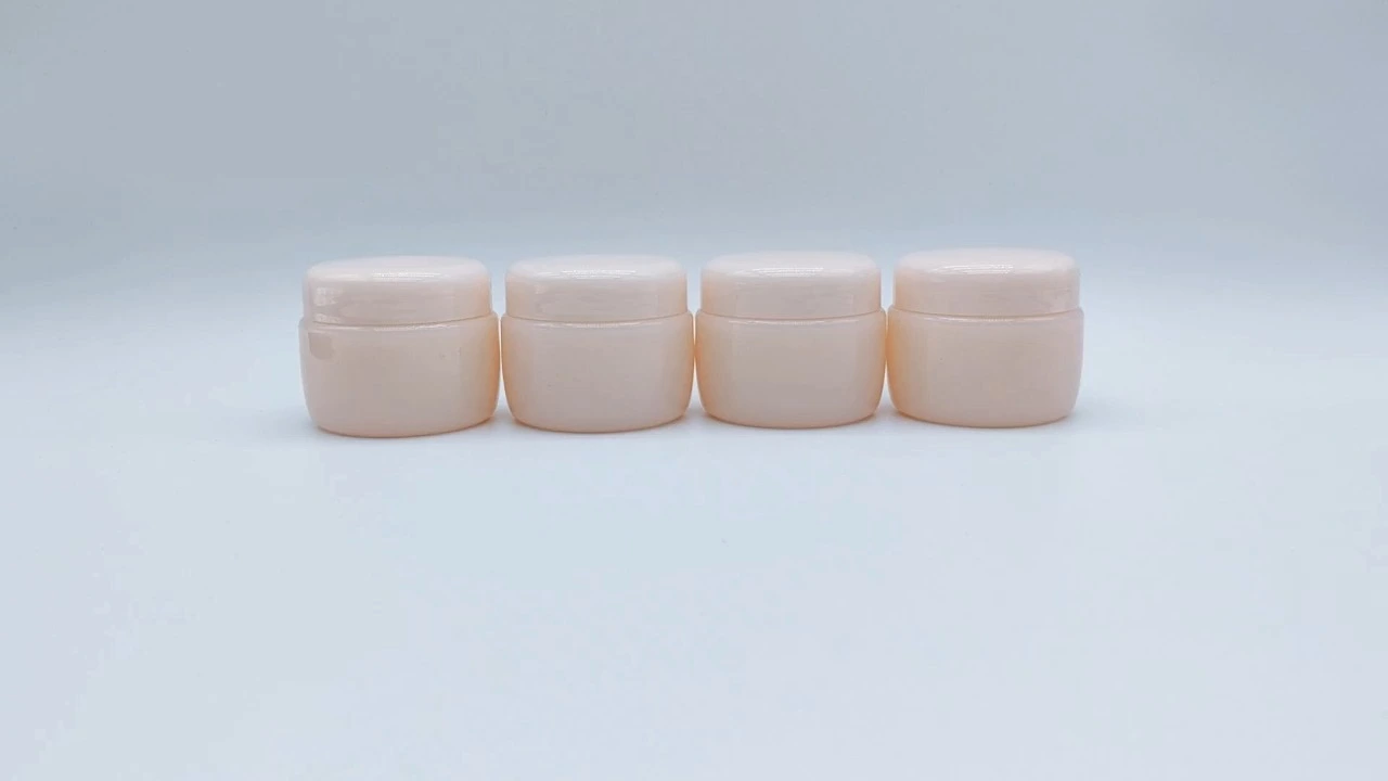 Glamorous 50g cream-colored cream jars made of PE/PET 1