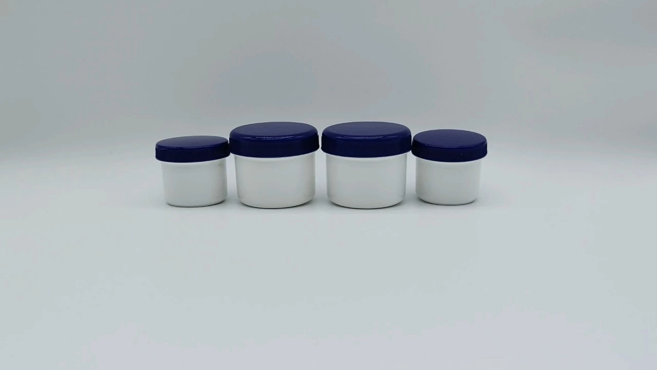 Glamorous 40g/80g Smooth white PE/PET cream jars 1