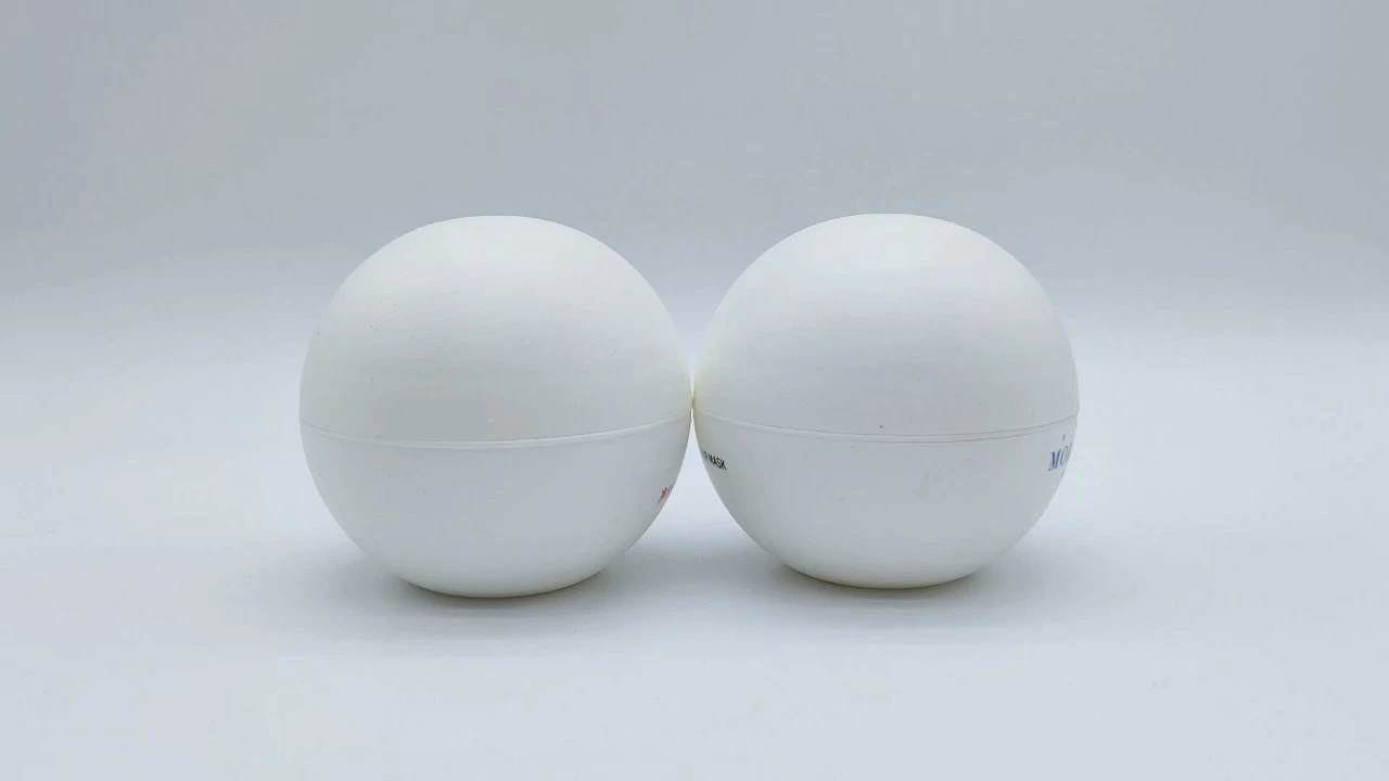 Glamorosos tarros de crema de PP con forma de perla blanca de 100 g 1