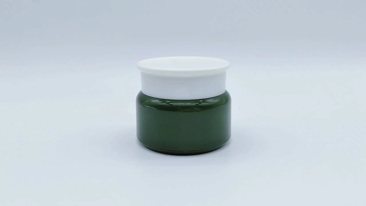 Glamorous 50 g dunkelgrüner einwandiger PP-Cremetiegel 1