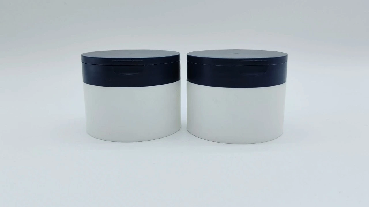 Glamoroso frasco de 100 g de PP blanco para mascarilla de ojos con tapa abatible y cuchara para herramientas de belleza 1