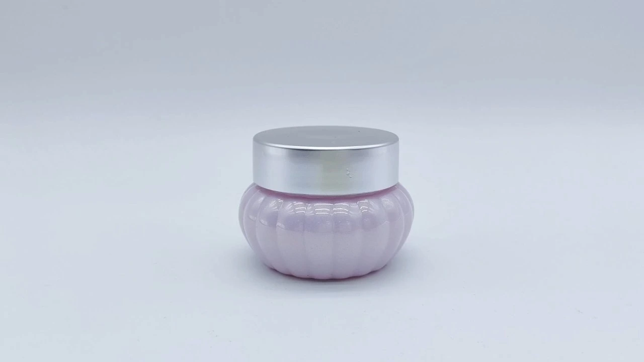 Glamorous 50 g Cremetiegel aus rosafarbenem Acryl mit Perlglanzeffekt 1