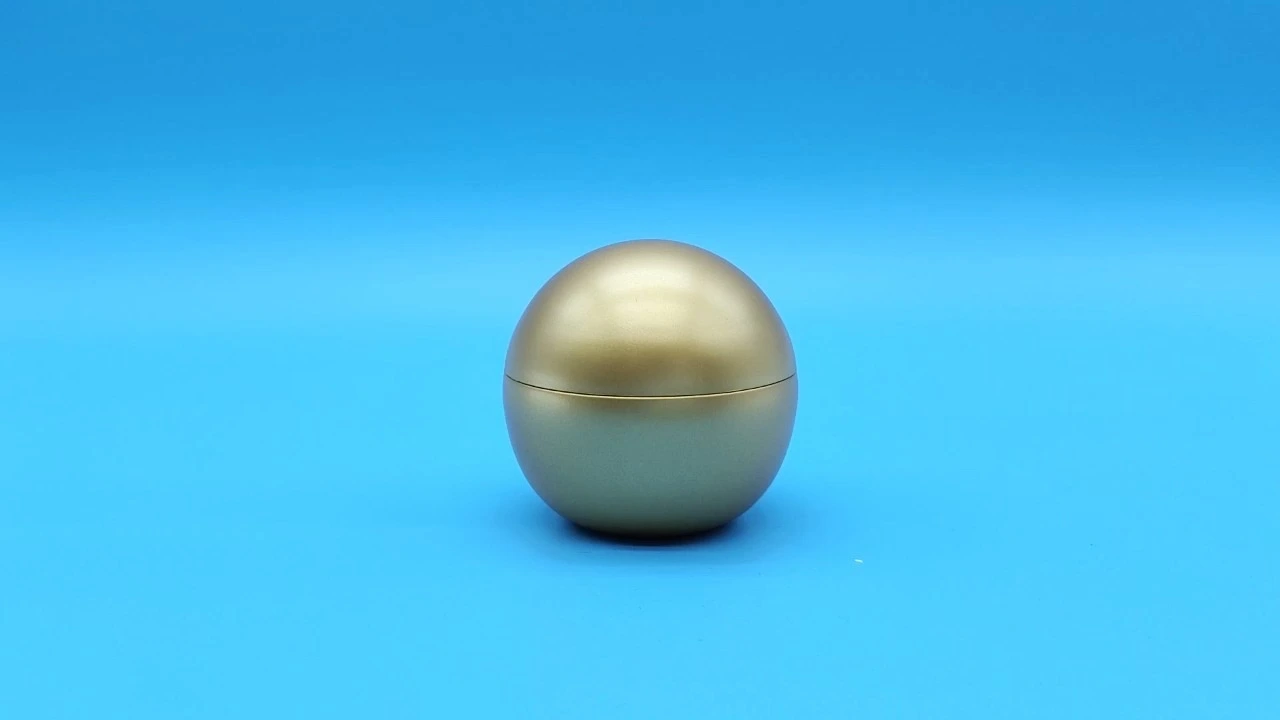 Pot de crème nacré à double paroi en plastique PP glamour de 50 g en forme de perle 1