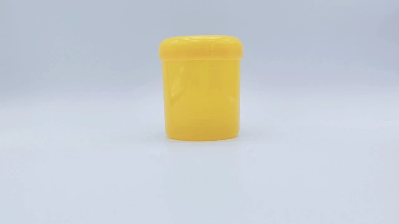 Glamoroso tarro cilíndrico para crema de PP translúcido amarillo de 420 g 1