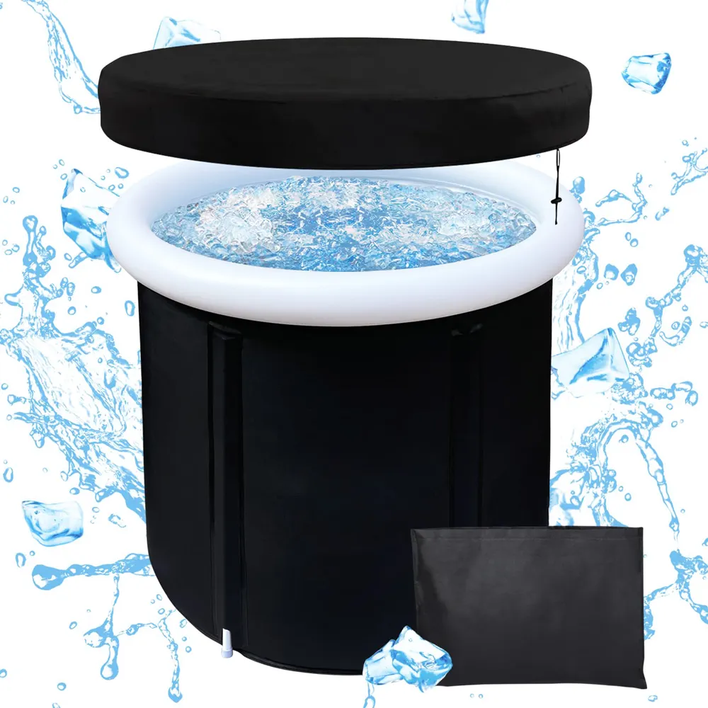 Baignoire gonflable pliante en PVC, seau à glace, pour trempage en extérieur, récupération & pour utilisation en piscine 1