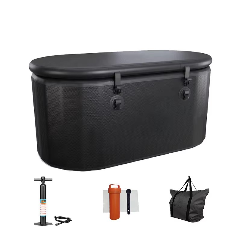 Baignoire de bain de glace ovale en gros pour athlètes, baignoire de récupération de glace, baignoire pliante de récupération d'athlète 4