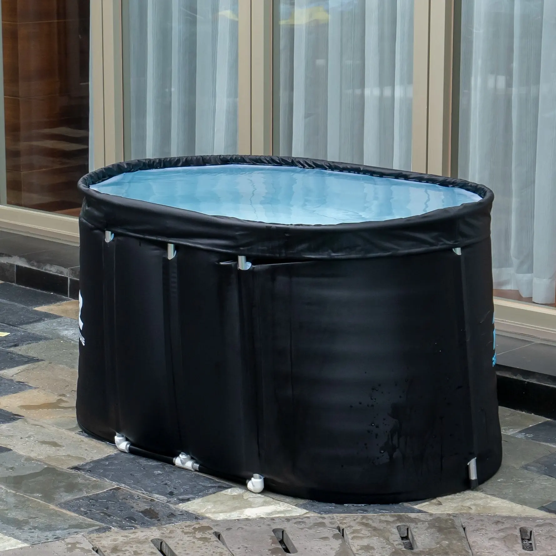 Baignoire de bain de glace ovale en gros pour athlètes, baignoire de récupération de glace, baignoire pliante de récupération d'athlète 2